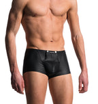 Low-Rise Faux Leather Briefs and Lingerie Set