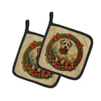 Glen of Imaal Terrier Christmas Flowers Pair of Pot Holders