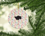 Common Ostrich Christmas Ceramic Ornament