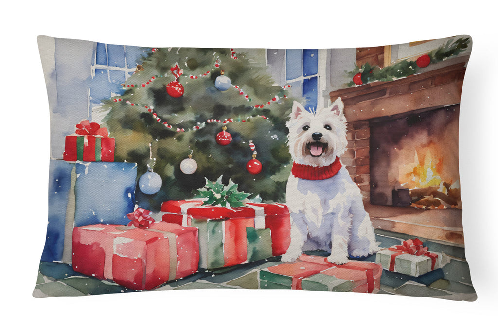 Westie Cozy Christmas Throw Pillow