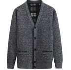 Men's V-Neck Slimming Thick Cardigan Sweater