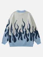 Men's Hip Hop Knitted Vintage Pattern Pullover Sweater | Streetwear