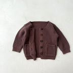 Knitted Cardigan Sweater for Infants and Toddlers