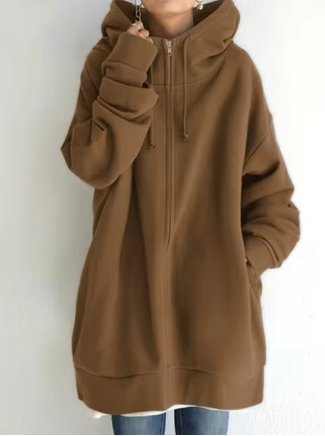 Long Hoodie Fleece Sweater | Streetwear