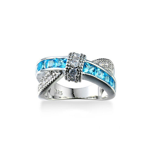 Crossover Crystal Ring