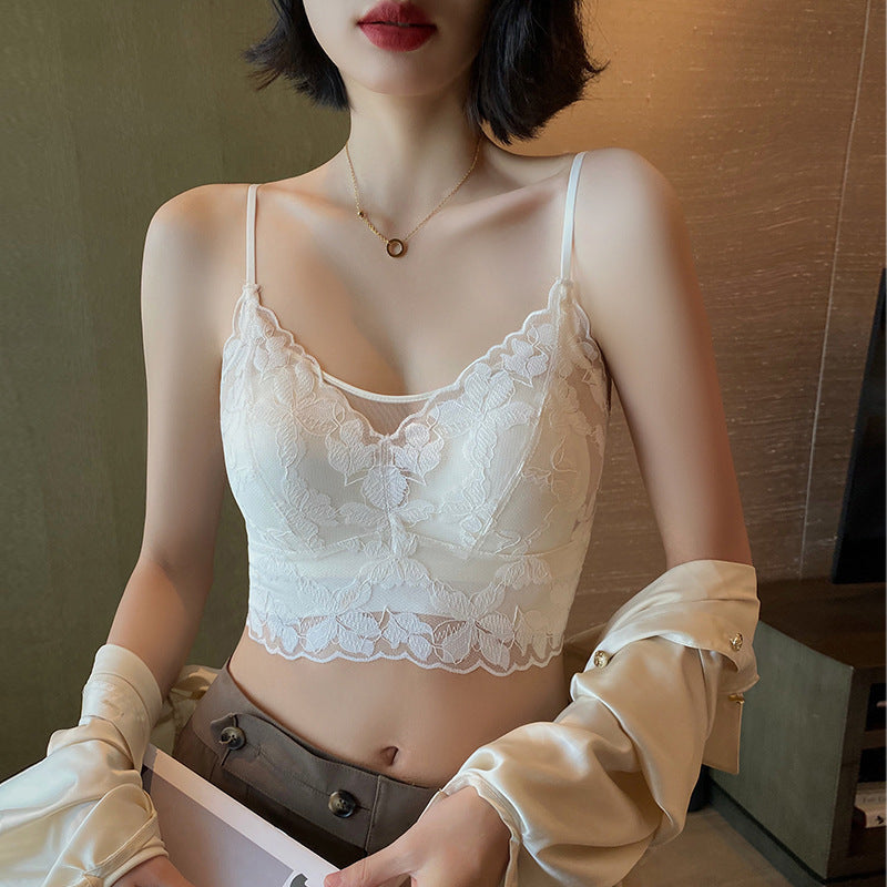 Lace Bralette with Built-in Padding for Women