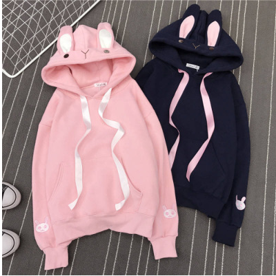 Plum Blossom Print Hooded Sweatshirt for Girls | Streetwear