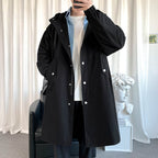 Men's Casual Mid-Length Windbreaker Jacket