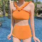 Korean Style High Waist Bikini Swimwear for Women