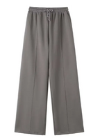 Zipper Bomber Jacket & High Waist Flannel Pants Set