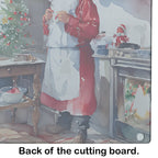 Cookies with Santa Claus Glass Cutting Board
