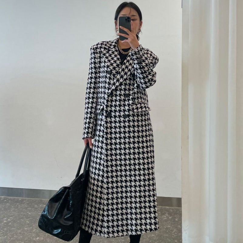 French Vintage Double Breasted Loose Suit Jacket