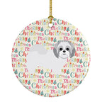 Shih Tzu #1 Merry Christmas Ceramic Ornament