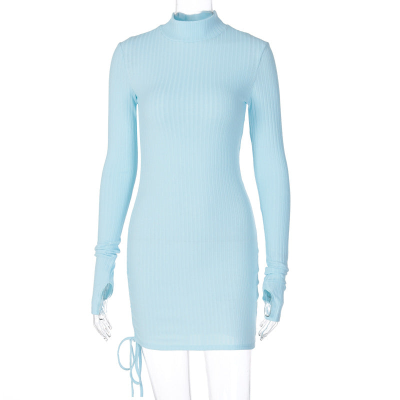 Slim Casual Turtleneck Dress for Women