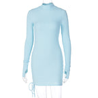 Slim Casual Turtleneck Dress for Women