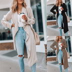 Mid-Length Solid Color Trench Coat for Fall/Winter