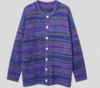 Men's Striped Cardigan Sweater for Autumn and Winter