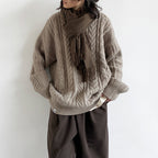 Winter Japanese Streetwear Crewneck Sweater for Couples