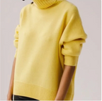 Women's Cozy Long-Sleeve Solid Color Pullover Sweater