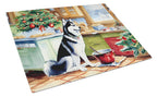 Siberian Husky Christmas Cookies Glass Cutting Board
