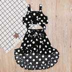 Girls' Polka-Dot Tank and Ruffle Skirt Set