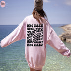 WHO CARES Women's Round Neck Printed Sweater