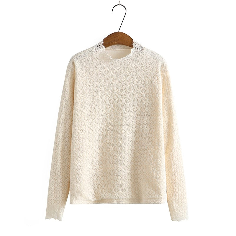 Loose Plus Size Women's Fleece Half Turtleneck Tee | Streetwear