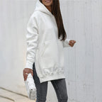 Mn-Women's Comfortable Hoodie with Pocket and Side Slit, Sulphur Sleeves, Perfect for All Occasions | Streetwear