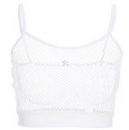Women's Fishnet Mesh Cami Crop Top