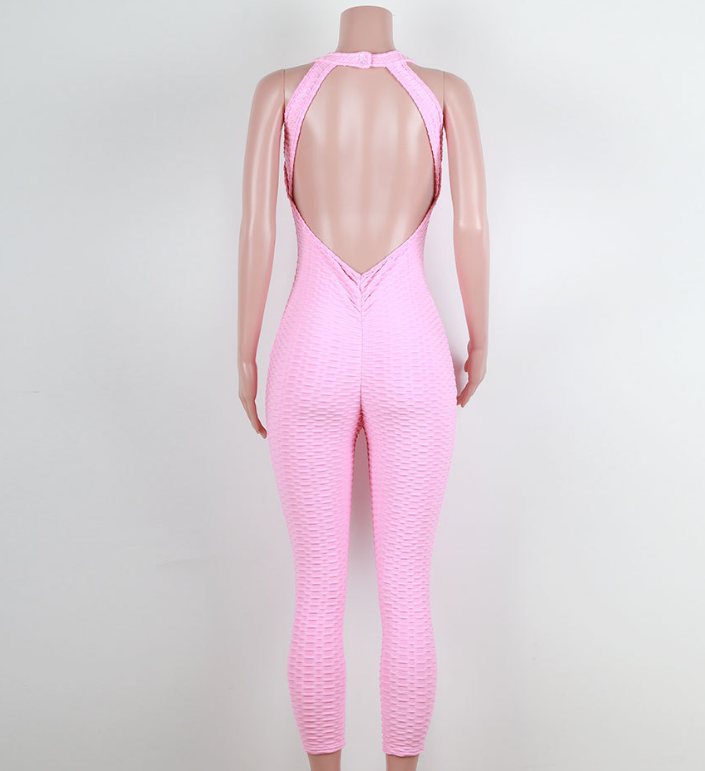 Yoga Bodysuit with Honeycomb Sports Design