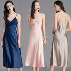 Women’s Silk Long Nightgown - Summer Sleepwear SQ311