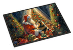 Finnish Spitz and Santa Claus Doormat