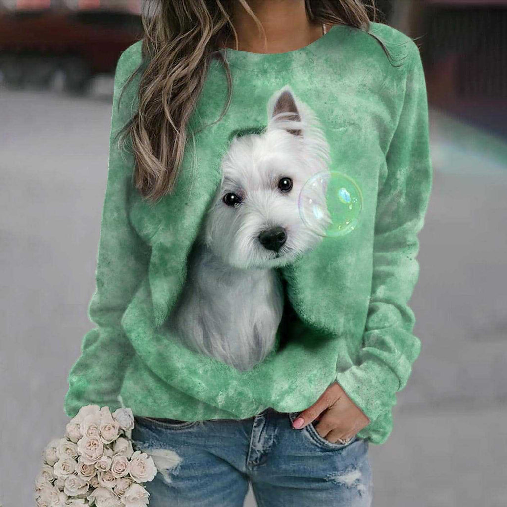3D Round Neck Stylish Sweater for Women