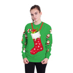 3D Digital Printed Women's Christmas Pullover Sweatshirt