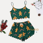 Summer Sexy Women's Christmas Pajamas Set (2 Pieces)