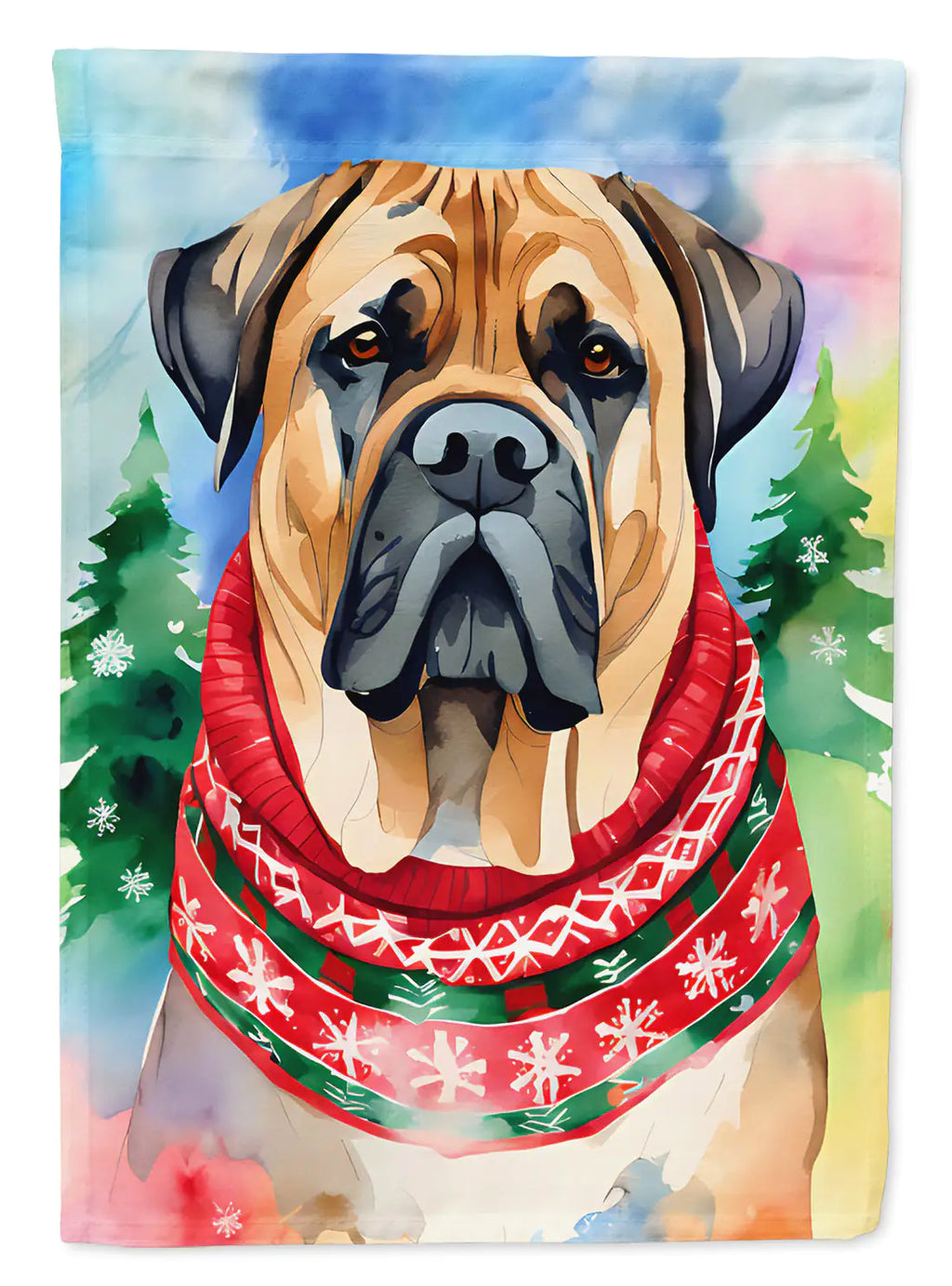 Mastiff Christmas Garden Flag
