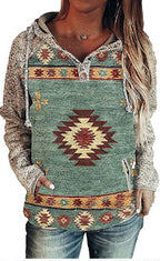 Autumn Casual Long Hoodie with Graphic Print for Women | Streetwear