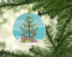 Somali Cat Christmas Ceramic Ornament