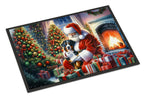 Greater Swiss Mountain Dog and Santa Claus Doormat