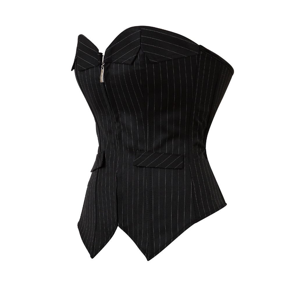 Stylish Black Striped Bodysuit for Export to Amazon