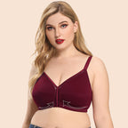Plus Size Soft Seam Solid Push Up Bralette - Elegant Fit