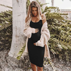 Sleeveless Round Neck Maternity Dress for Pregnant Women