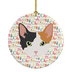 Skookum Cat Christmas Ceramic Ornament
