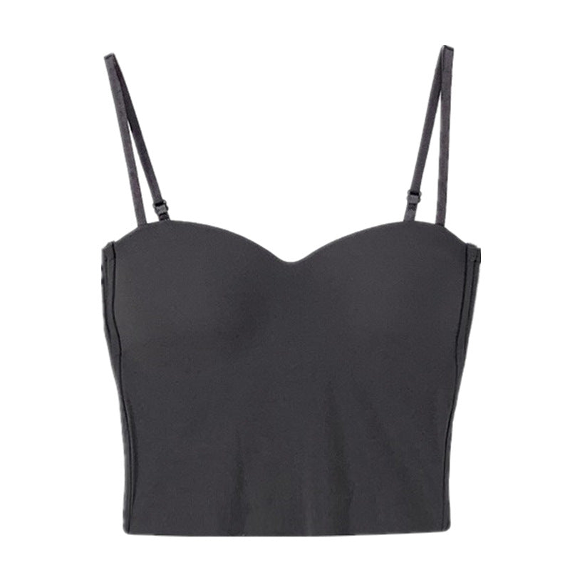 Ice Silk Padded Camisole Bra Top