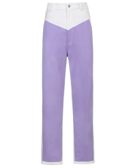Contrast Stitch Corduroy Pants