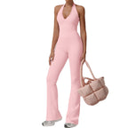 V-neck Lace Halter Yoga Bodysuit