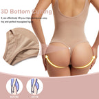 Plus Size Seamless Bodysuit with Thong for Women