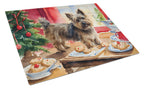Cairn Terrier Christmas Cookies Glass Cutting Board