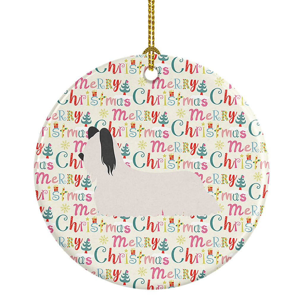 Skye Terrier Merry Christmas Ceramic Ornament