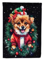 Pomeranian Christmas Garden Flag